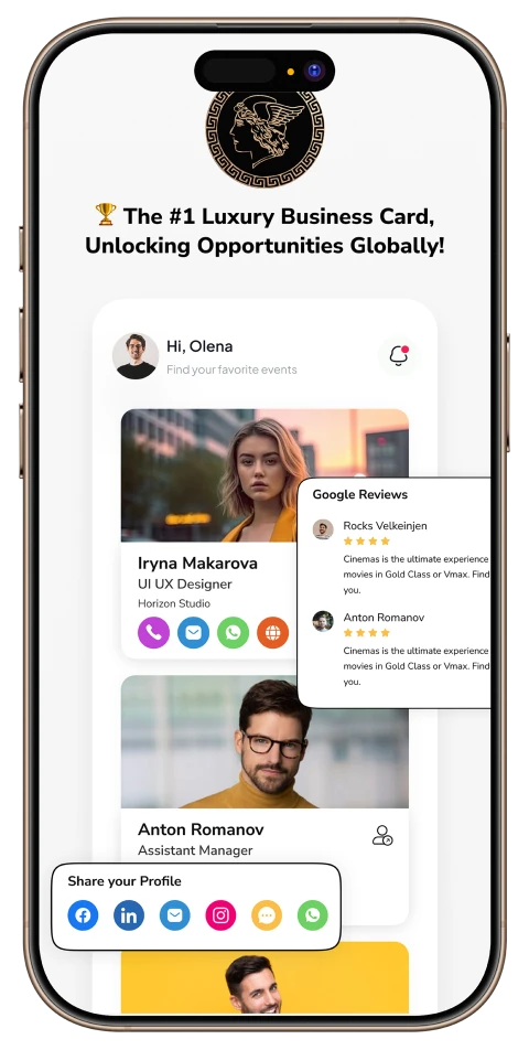 Original Tap Tap Go app screen with member profiles and connections